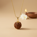 Brass Chain with Rudraksha