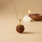 Brass Chain with Rudraksha