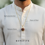 Brass Chain with Rudraksha