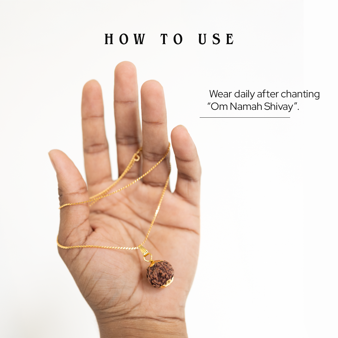 Brass Chain with Rudraksha