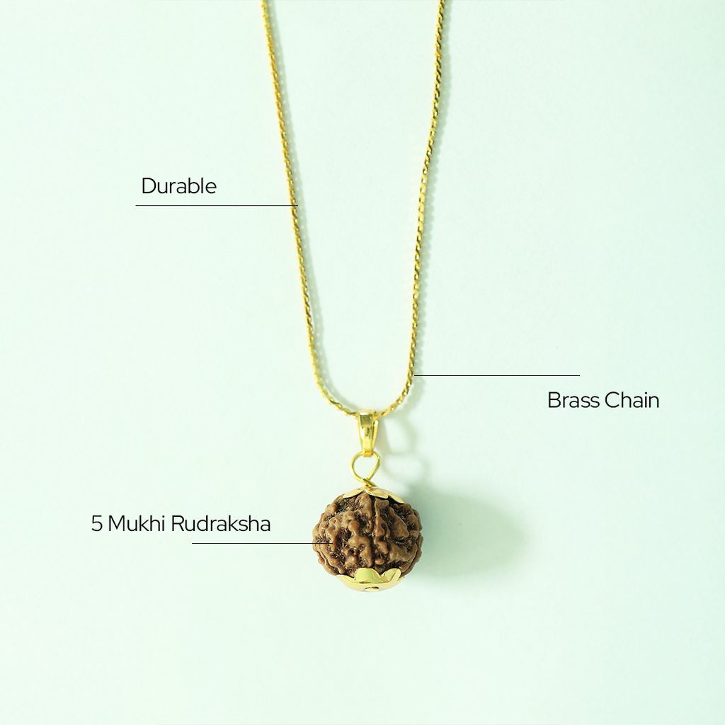 Brass Chain with Rudraksha