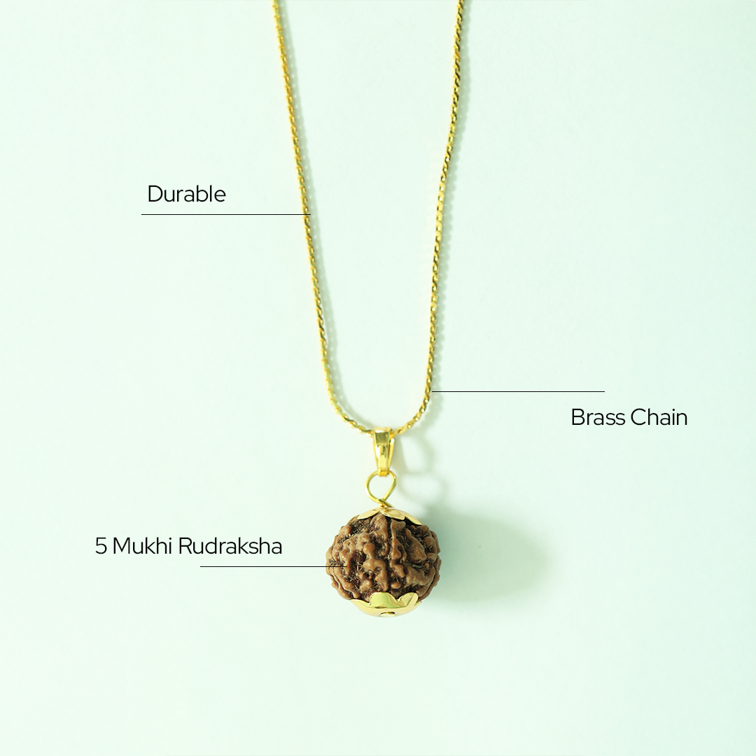 Brass Chain with Rudraksha