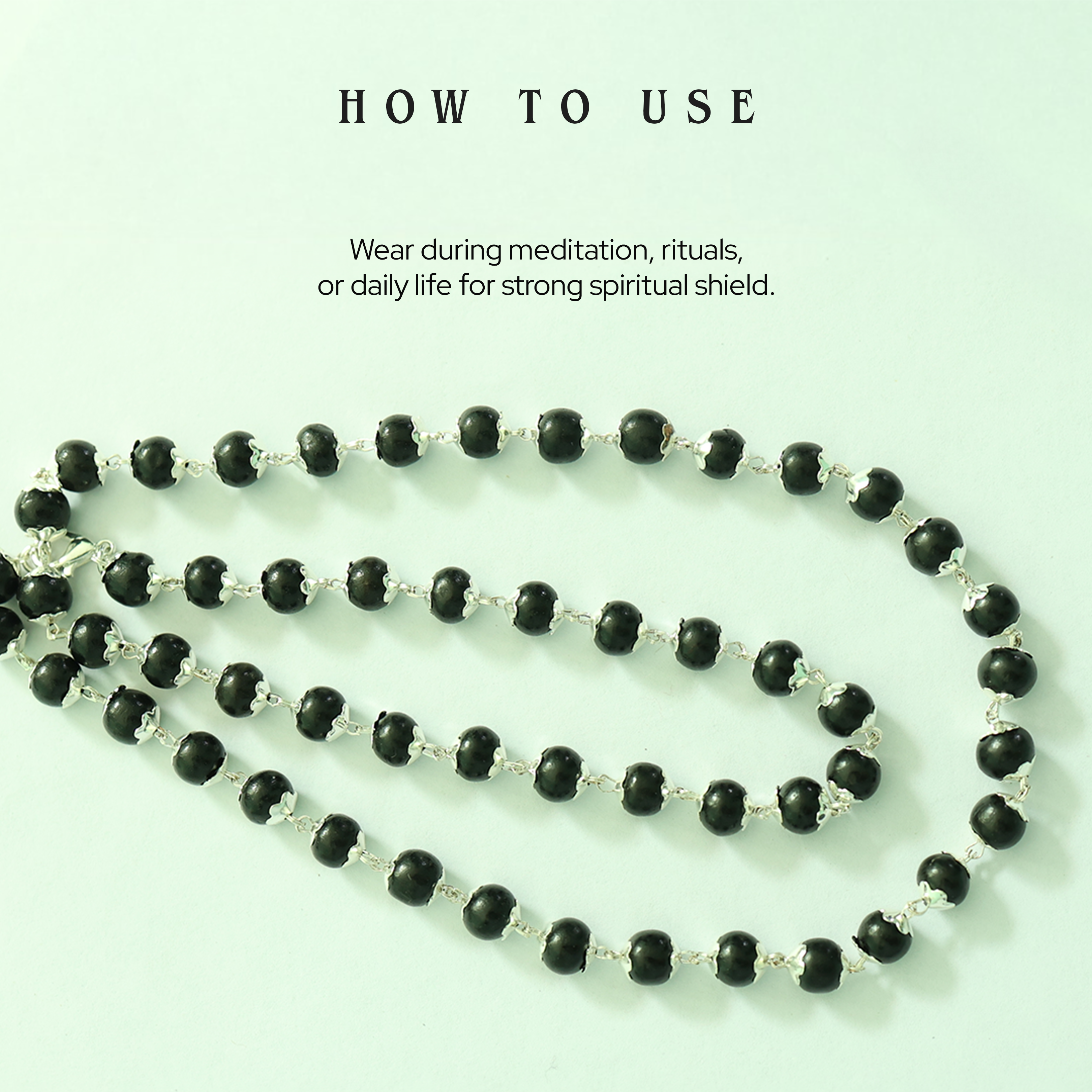 Karungali Mala Silver-Cap