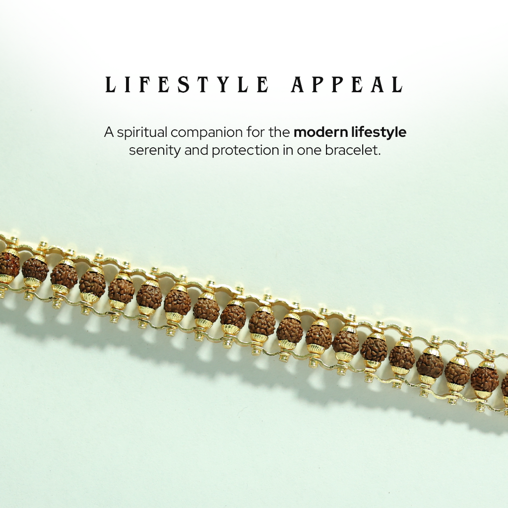 Rudraksh Silver-Plated Chain Bracelet