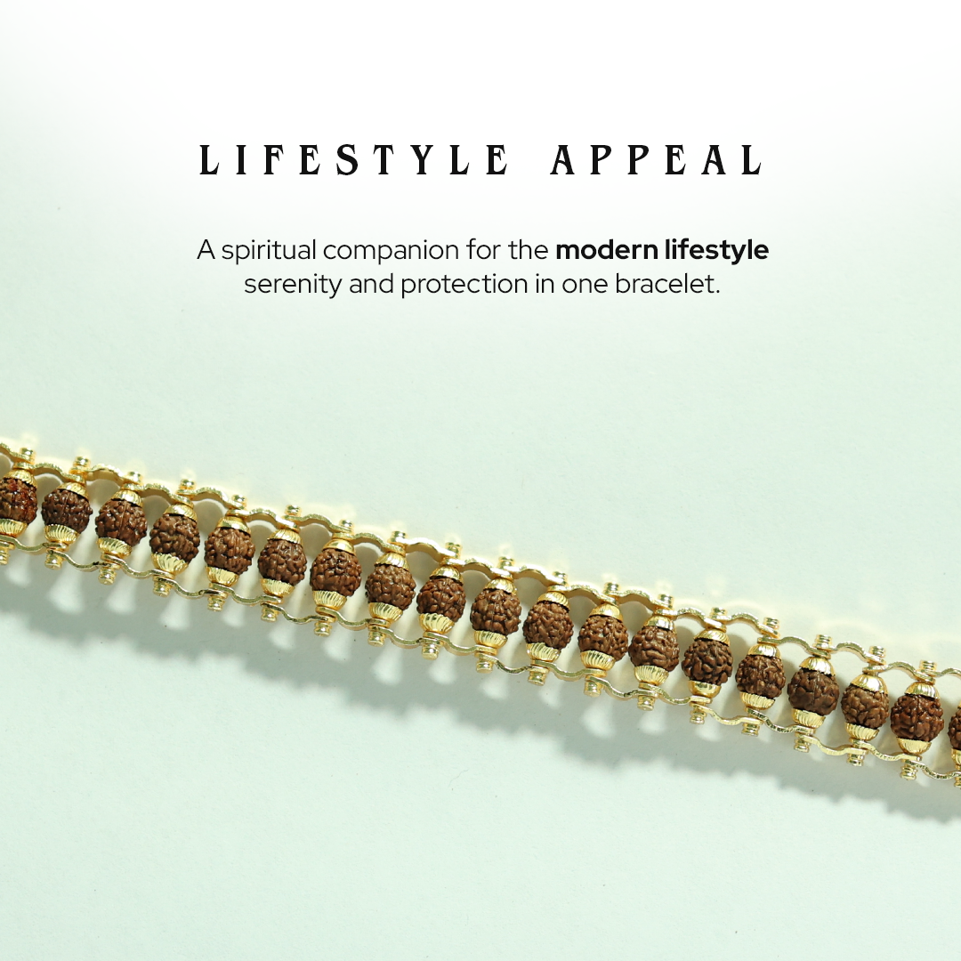 Rudraksh Silver-Plated Chain Bracelet