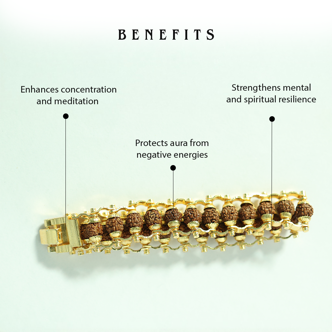 Rudraksh Silver-Plated Chain Bracelet